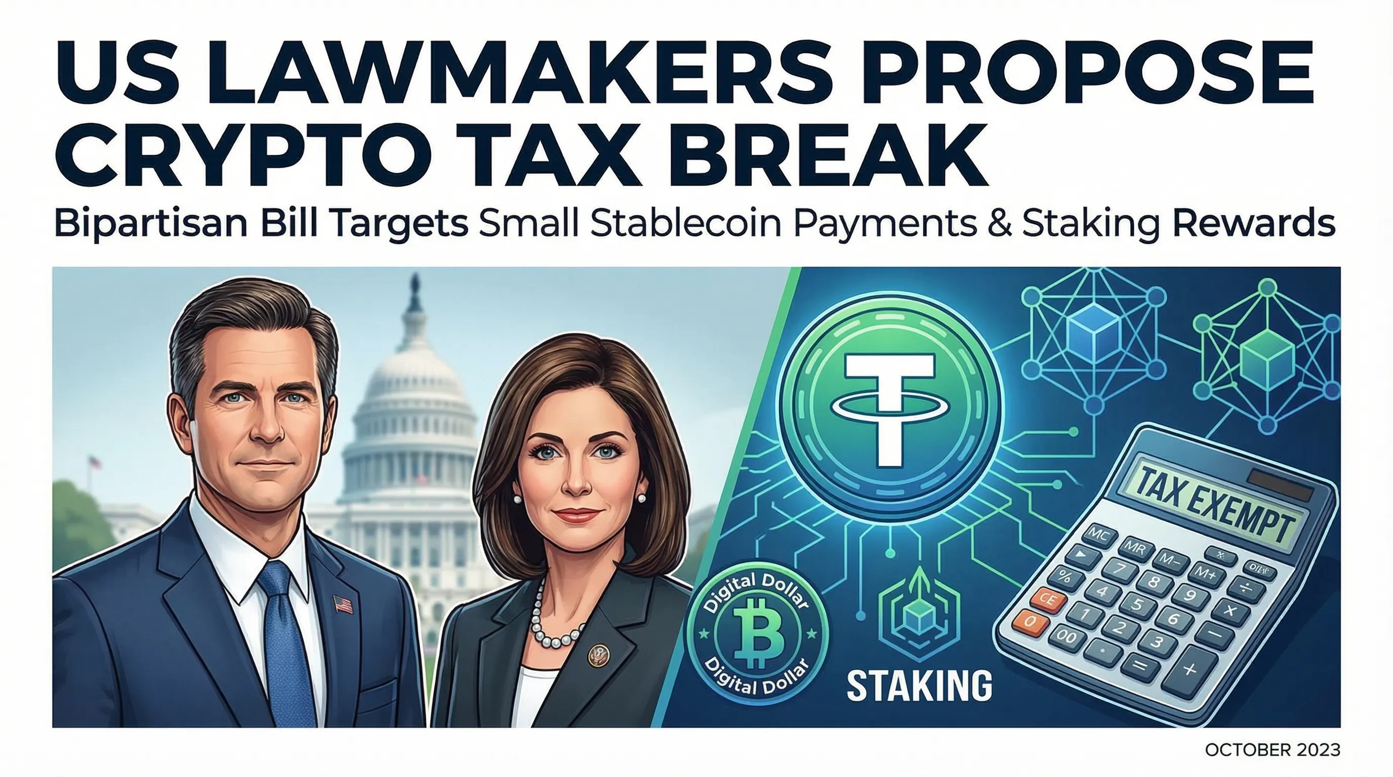 Unlock Crypto Tax Relief: New Bill Proposes $200 Stablecoin Exemption & Staking Reward Deferral